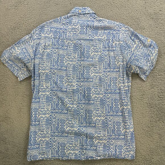 Kenny‎ Flowers Shirt Men's M White Blue Limited Edition Hawaiian Rayon - Picture 7 of 8